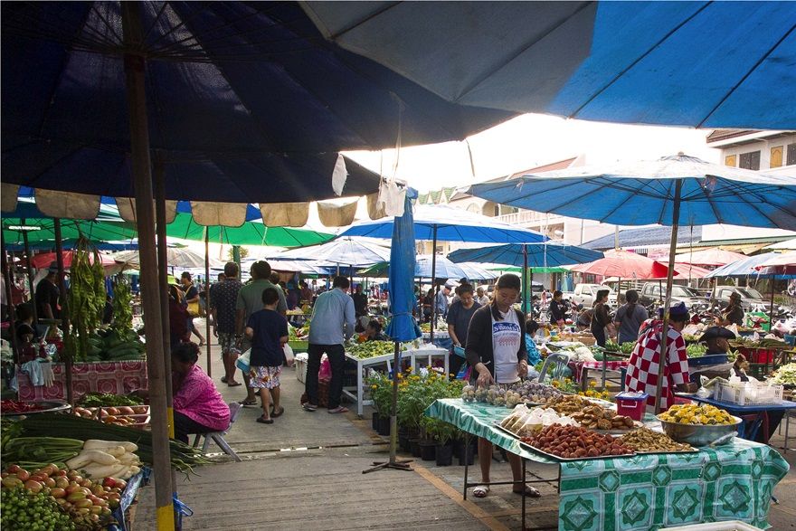 Marché de Cha-Am au petit matin - Thaïlande