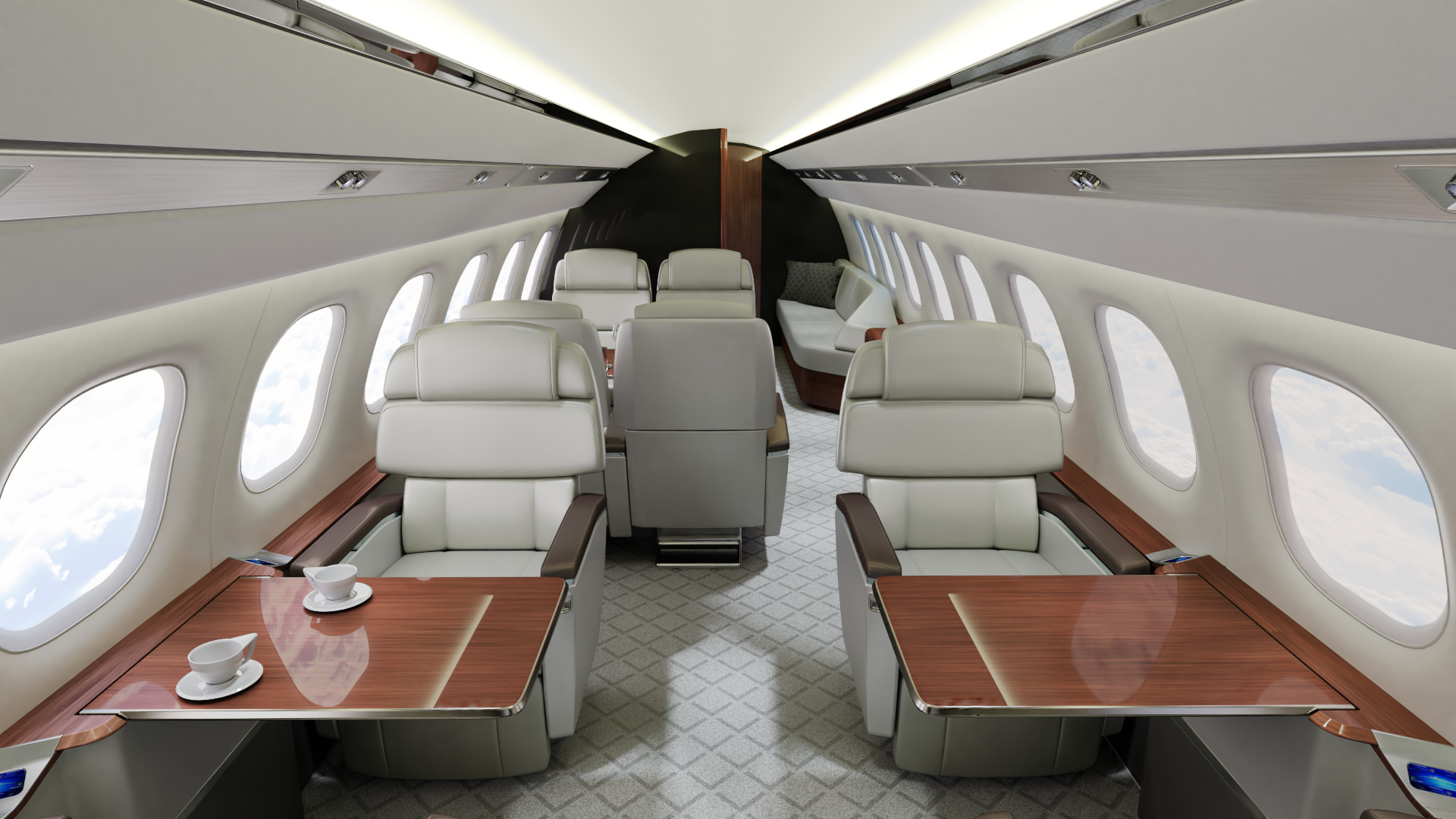 3D Design& Viz study: aircraft cabin
