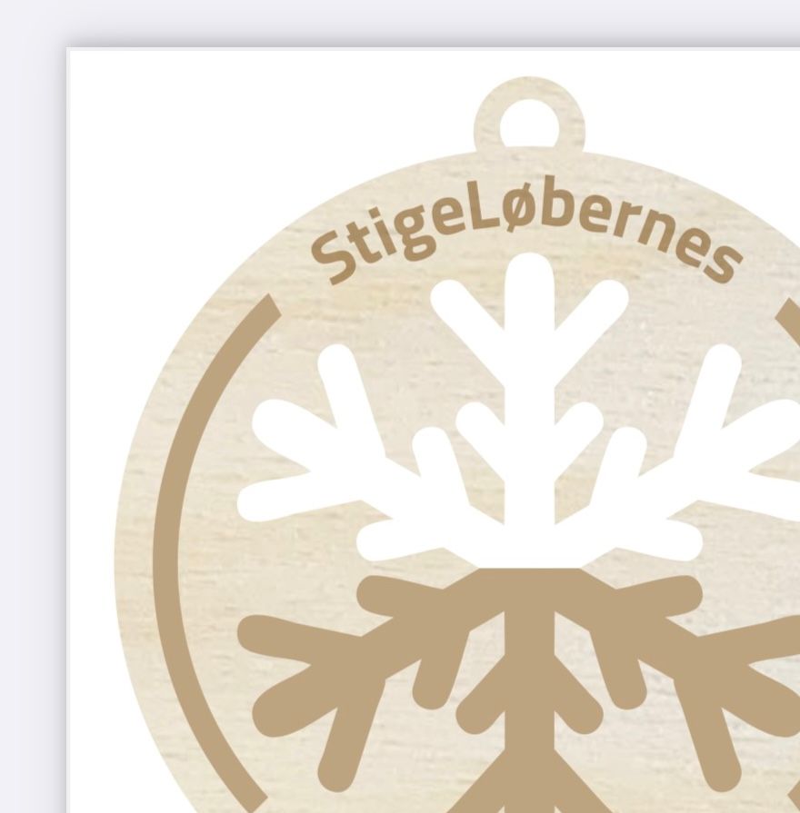 Bæredygtig træmedalje str ø 70🎄