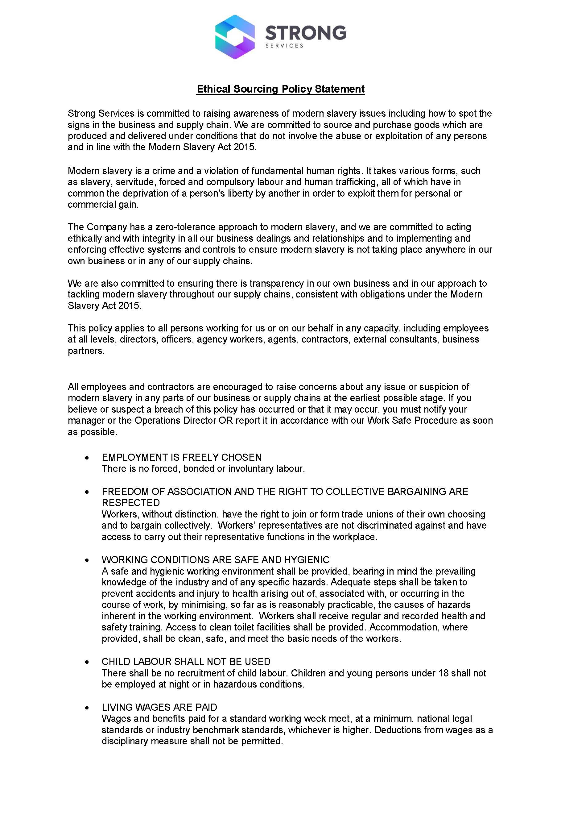 Strong Services Limited