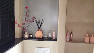 Beton cire coleur Titanium Gris et Champagne