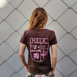 T-shirt studentenclub M.E.L.K. merchandise vrouwen rugpand
