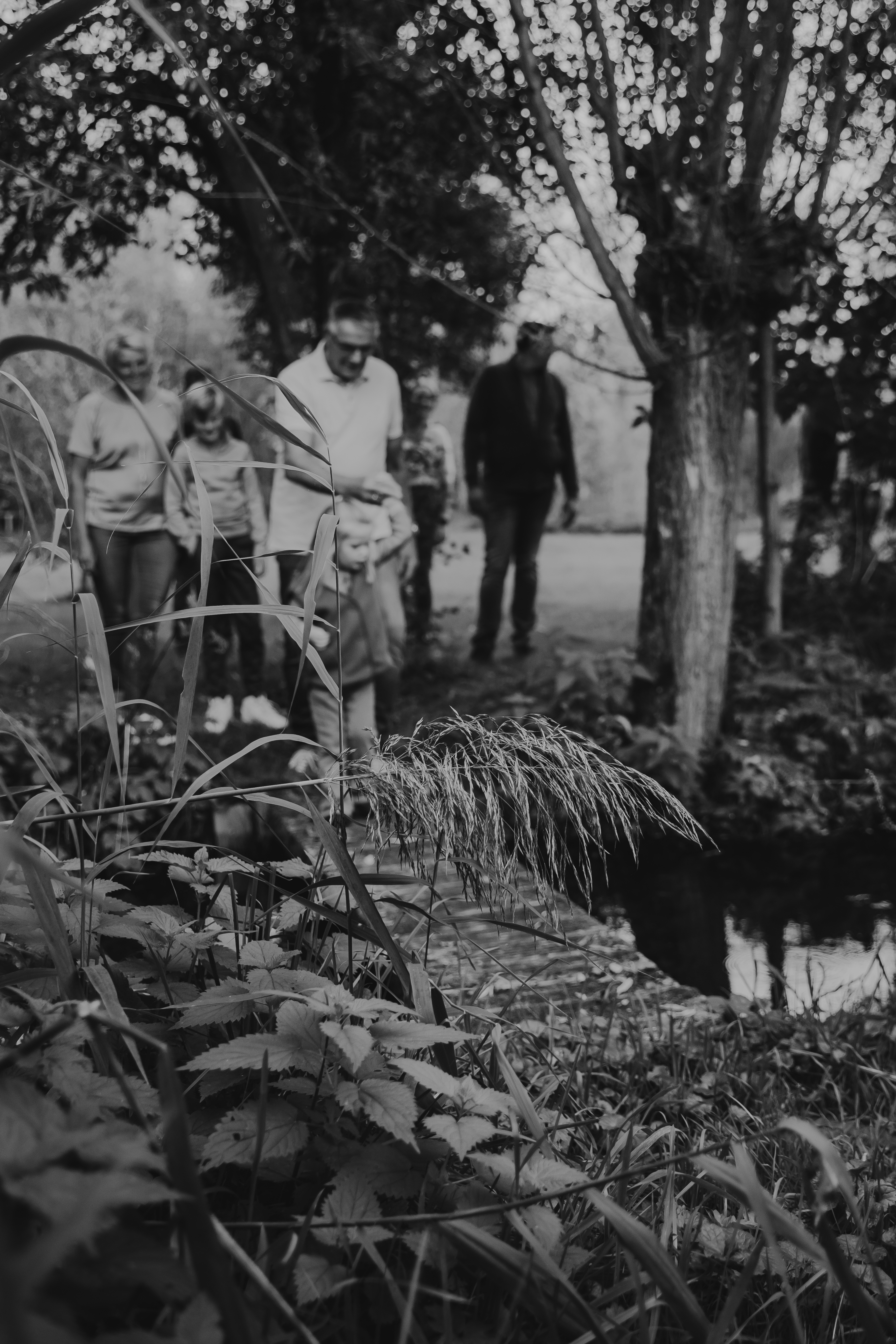 familie foto zwart wit