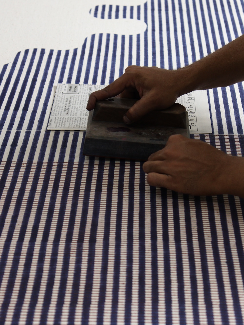 ‘OTHER CHARACTERS’- limited-edition block-printed textile hanging. Handmade for interiors.