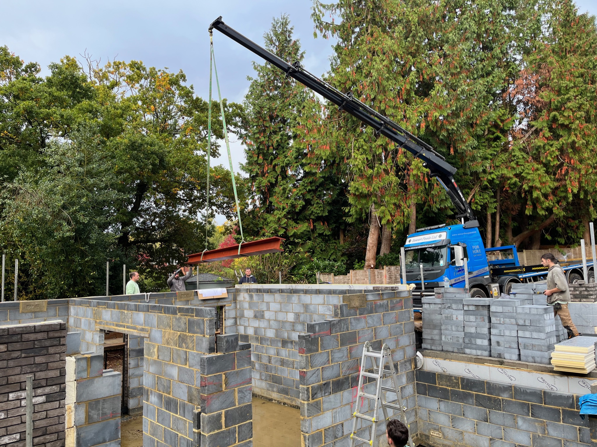 Steel is craned in