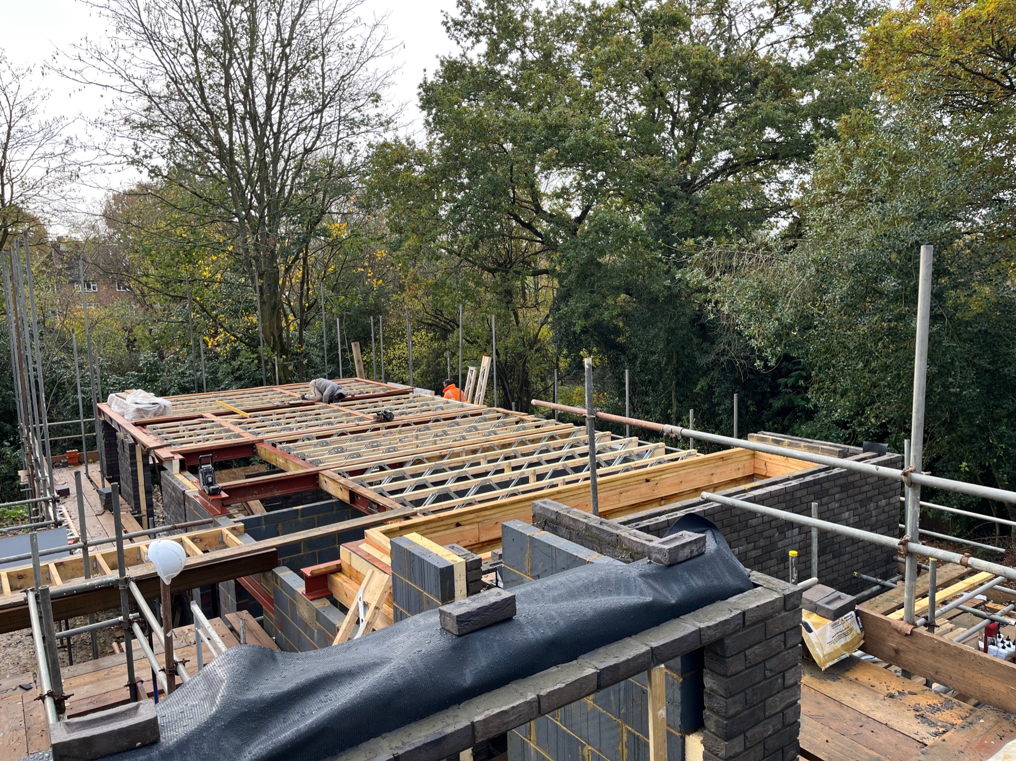 Posi-joists form the first floor