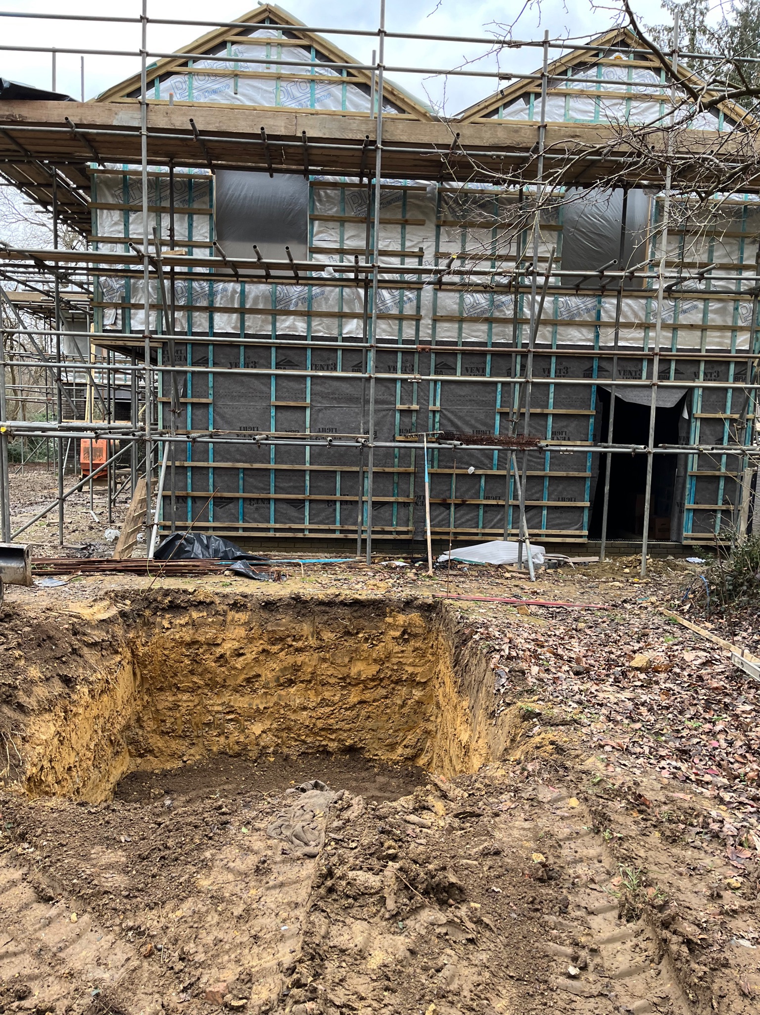 Excavation for rainwater tank
