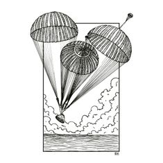 NASA Commando Module landing
