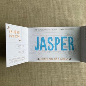 Geboortekaartje Jasper