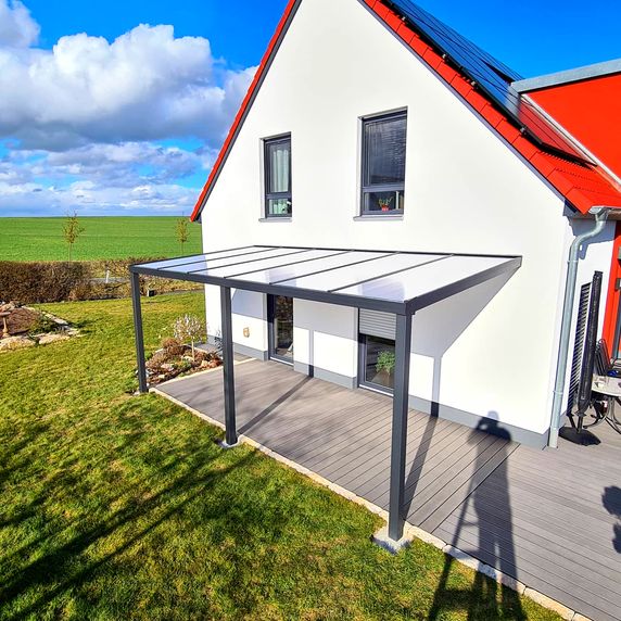 Überdachung Classic mit Polycarbonat Eindeckung