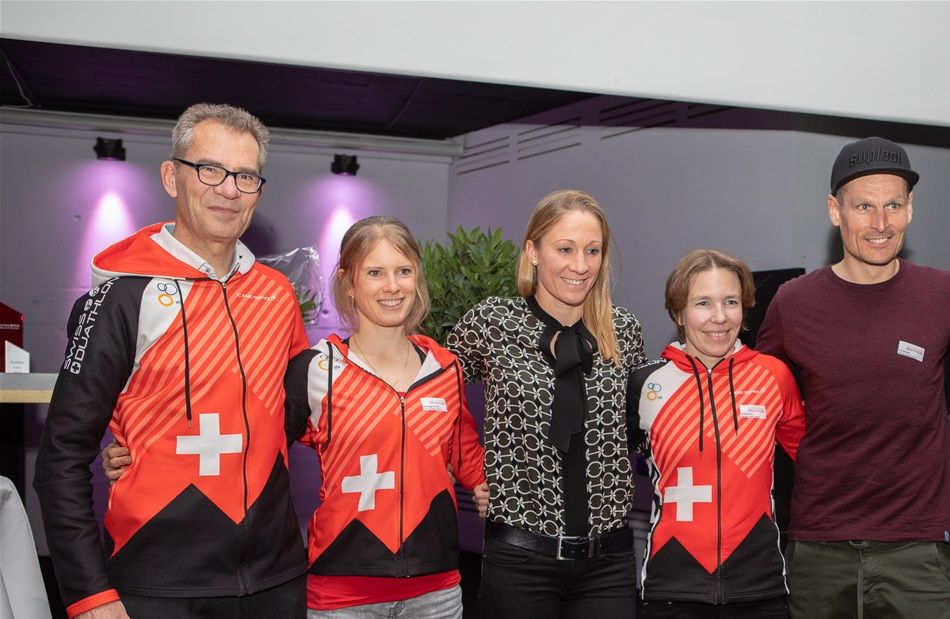 Ehrung World & European Gold Chamipons 2018 (Aeneas Appius, Petra Eggenschwiler, Daniela Ryf Schweizer Sportlerin des Jahres 2018, Sandrine Benz, Edi Frauchiger & Katrin Saly-Graf