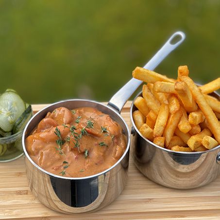Paprika Gryde med Fritter - Ugens ret - Lækker takeaway - Takeaway Høj