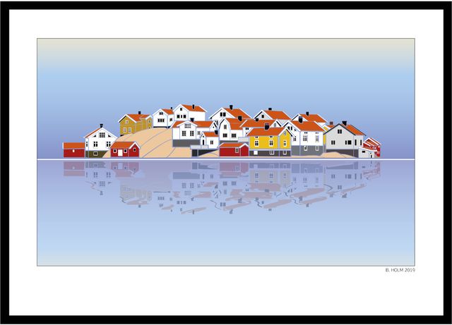 Gullholmen Blå himmel storlek 50x70cm