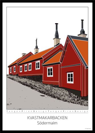 Kvastmakargatan Södermalm storlek 30x42 - 50x70 cm