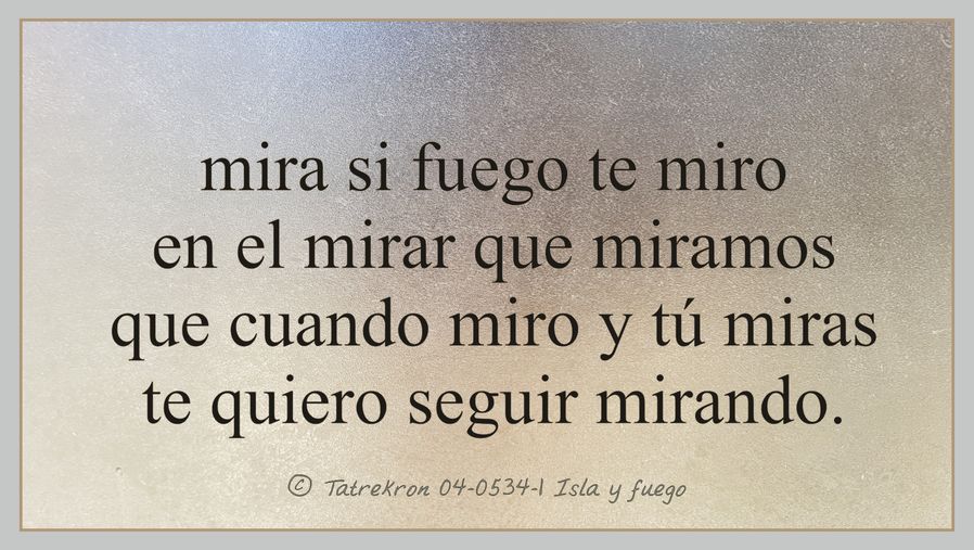 Tatrekron 04-0534-1. Isla y fuego. fhilos indudabbas