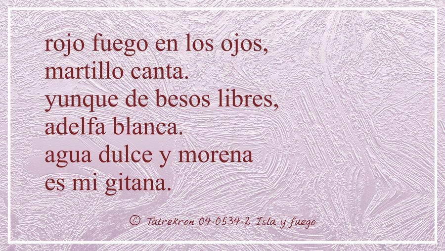 Tatrekron 04-0534-2. Isla y fuego. fhilos indudabbas