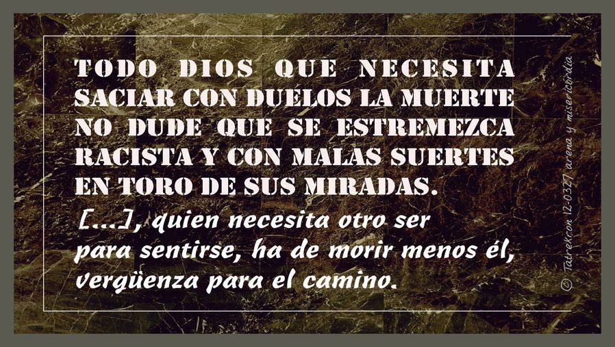 Tatrekron 12-0327. arena y misericordia. fhilos indudabbas