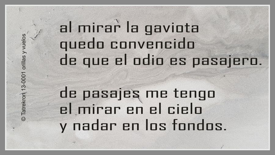 Tatrekron 13-0001. orillas y vuelos. fhilos indudabbas