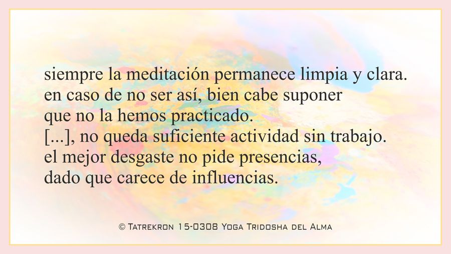 Tatrekron 15-0308. Yoga Tridosha del Alma. 