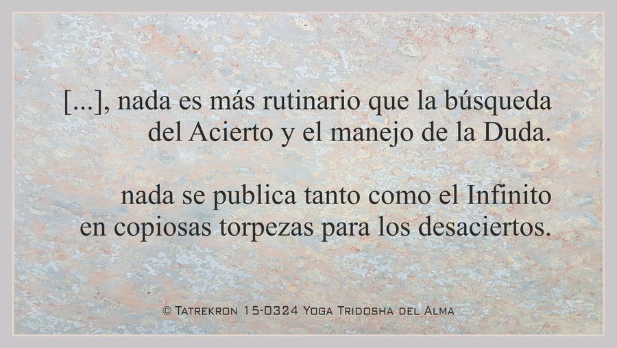 Tatrekron 15-0324. Yoga Tridosha del Alma. 