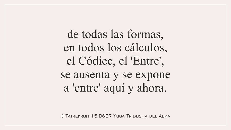 Tatrekron 15-0637. Yoga Tridosha del Alma. 