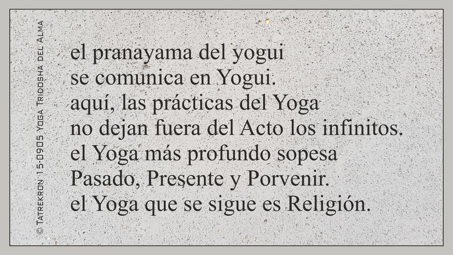 Tatrekron 15-0905. Yoga Tridosha del Alma. 