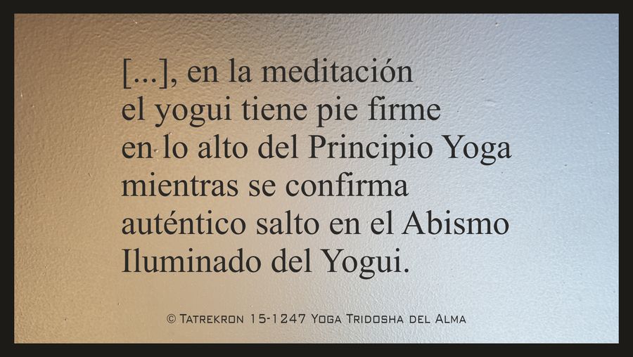 Tatrekron 15-1247. Yoga Tridosha del Alma. 