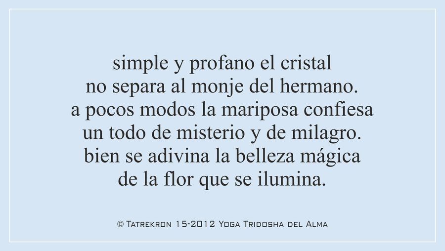 Tatrekron 15-2012. Yoga Tridosha del Alma. 