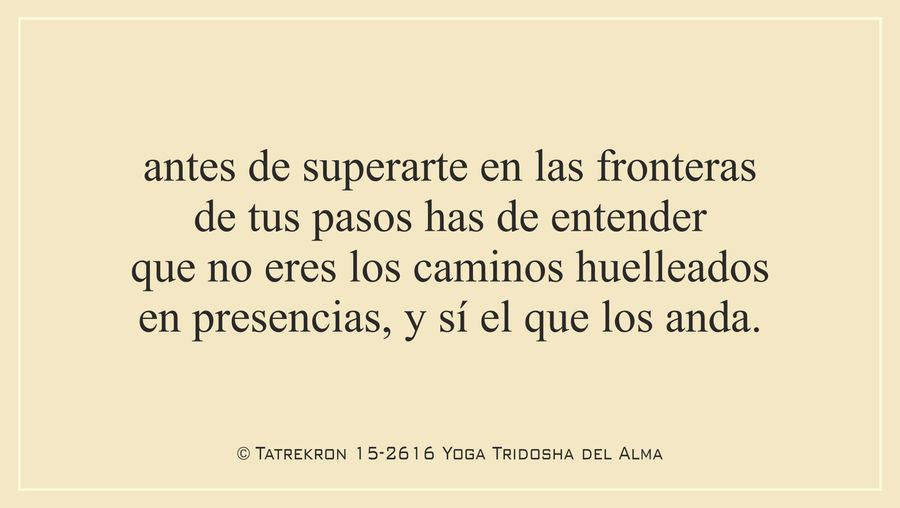 Tatrekron 15-2616. Yoga Tridosha del Alma. 