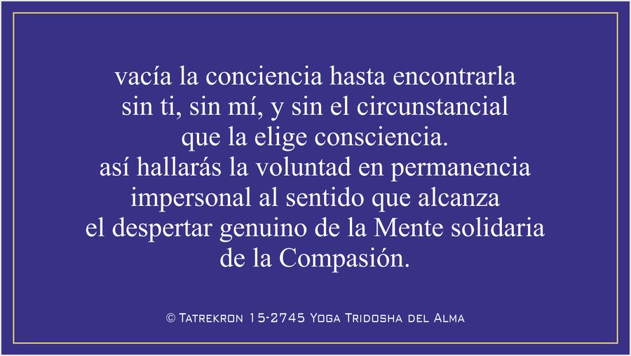 Tatrekron 15-2745. Yoga Tridosha del Alma. 