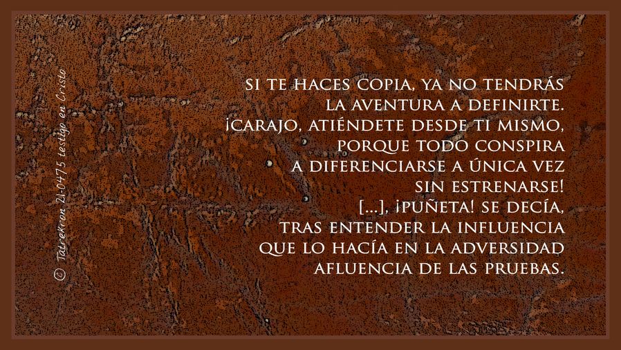 Tatrekron 21-0475. testigo en Cristo. fhilos indudabbas