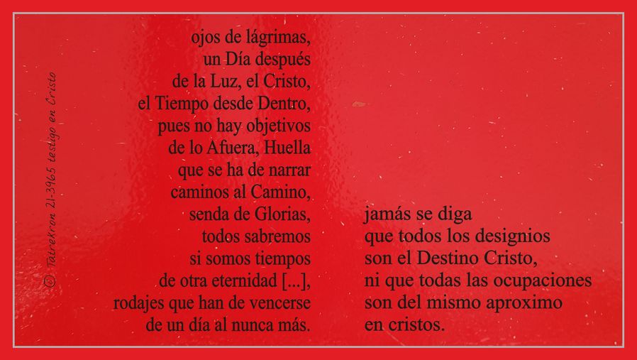 Tatrekron 21-3965. testigo en Cristo. fhilos indudabbas