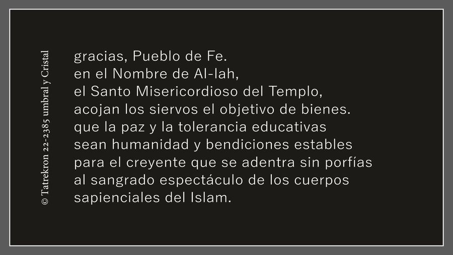 Tatrekron 22-2385. umbral y Cristal. fhilos indudabbas