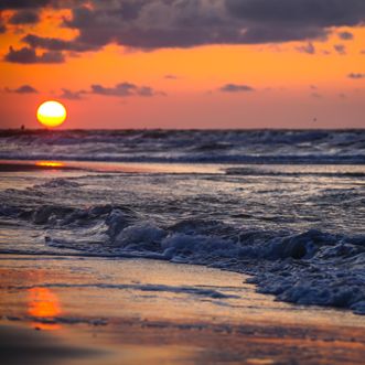 Zonsondergang Noordzee