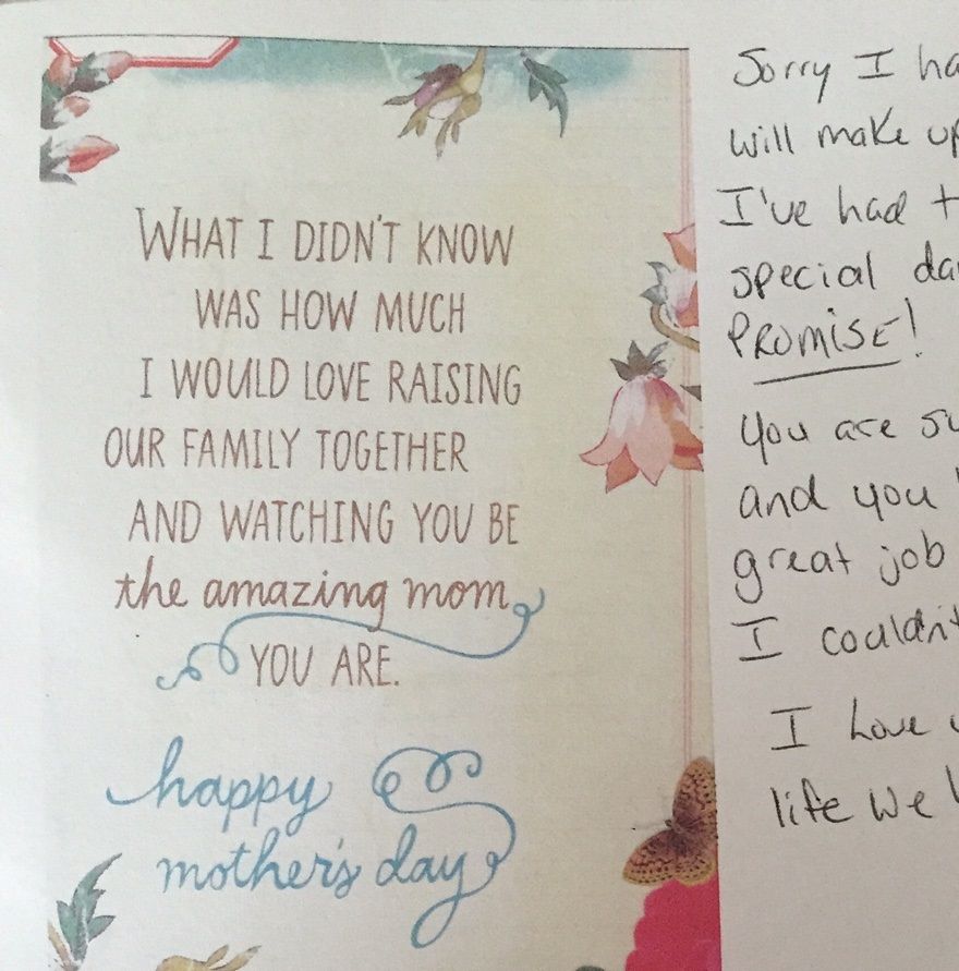 My last Mother's Day card from Charlie