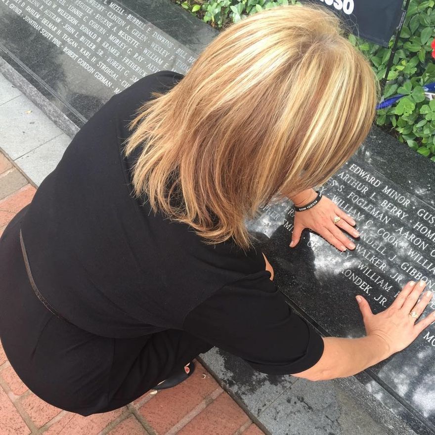 Honoring my husband at the State Memorial in Tallahassee