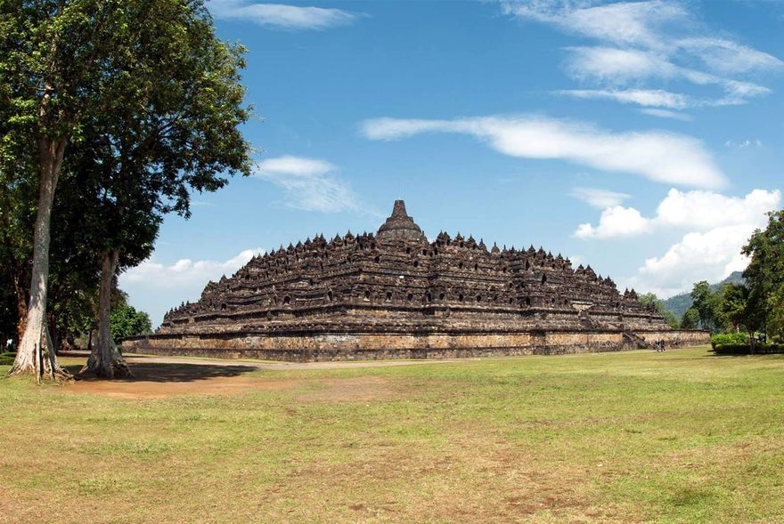 The Borbudur in Magelang, Java built in the 7th. Century A.D.