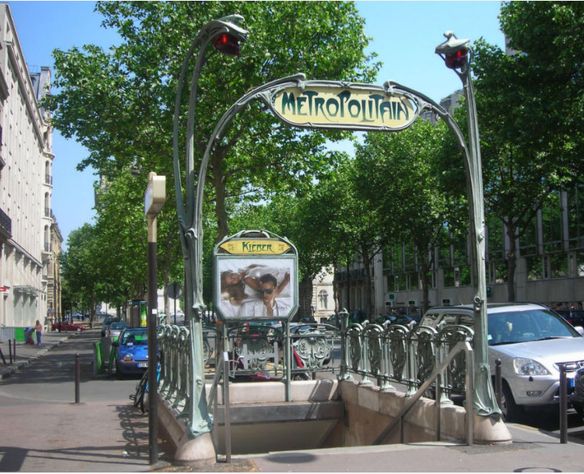 Metropolitain Entry at Kleber in Paris by Hector Guimard