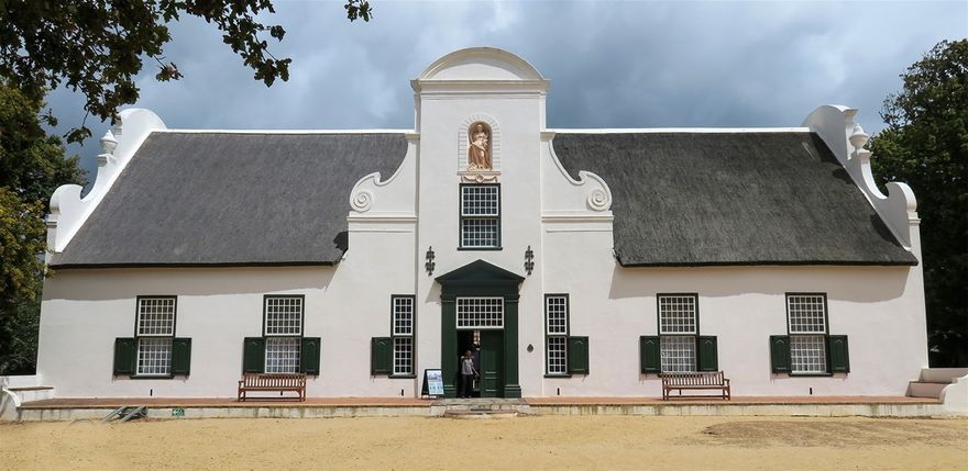 Cape Dutch styled house of Groot Constantia, Silverhurst, built by Simon van der Stel, Governor of the Cape 1691-1699 A.D.