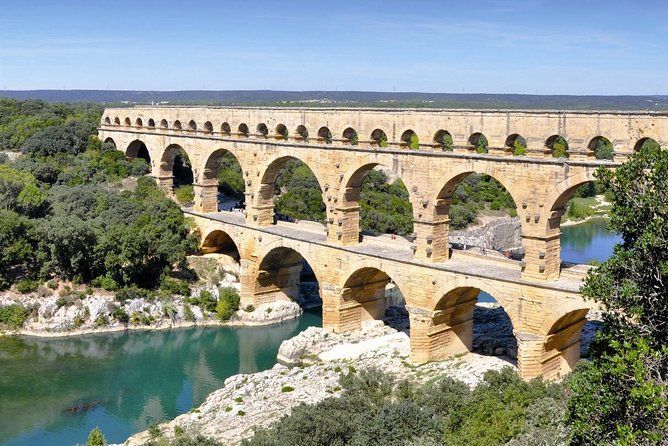 Pont du Gard&nbsp;at Vers-Pont-du-Gard,&nbsp;Gard, France, a&nbsp;Roman aqueduct, 40–60 A.D.