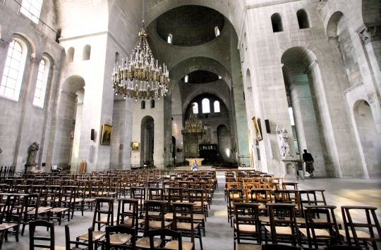 Interior of Périgueux Cathedral (Périgueux, France), early 12th century A.D. - 1896 A.D.