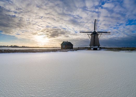 Ijzige Molen Het Noorden 