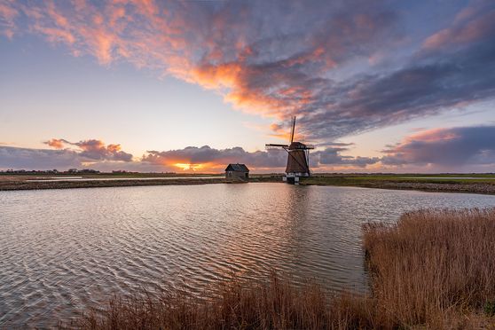 Molen zonsondergang  fire sky 02