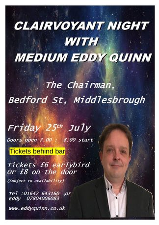 Clairvoyant Night Friday 25th July