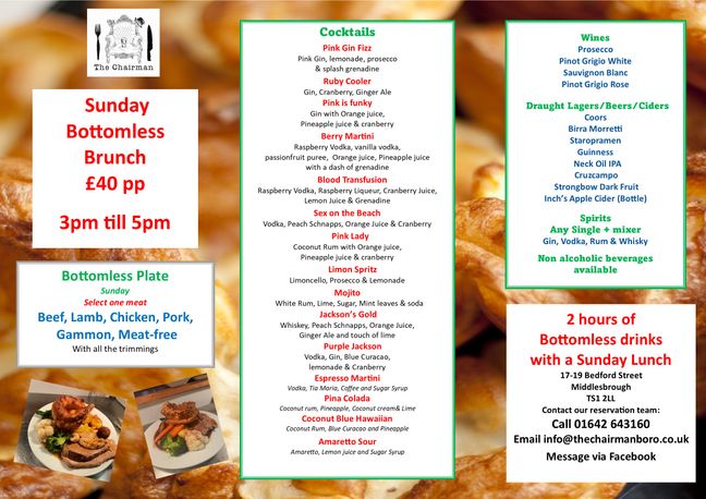Sunday Bottomless Brunch