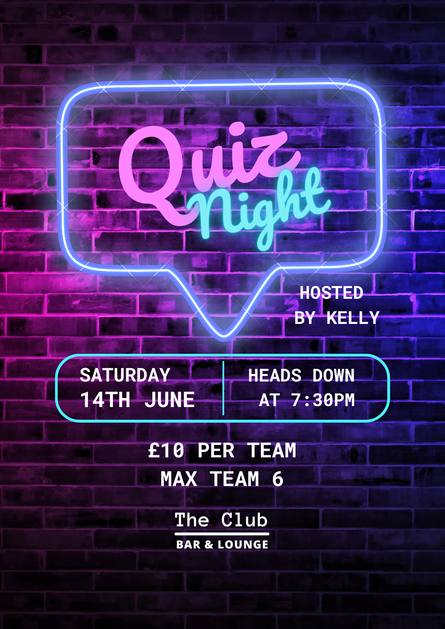 14th June: Quiz Night