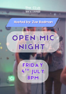 4th July: Open Mic Night