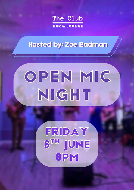 6th June: Open Mic Night
