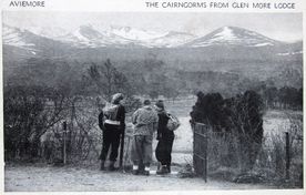 The Cairngorms from Glen More Lodge, Aviemore.