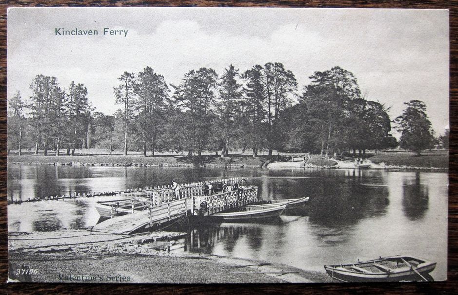 Kinclaven Ferry, a Valentine postcard 1902.